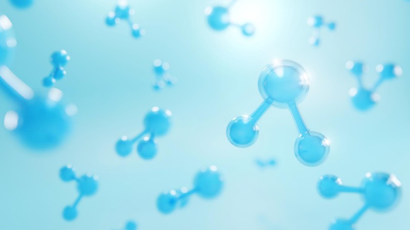 Hydrogen molecules graphic